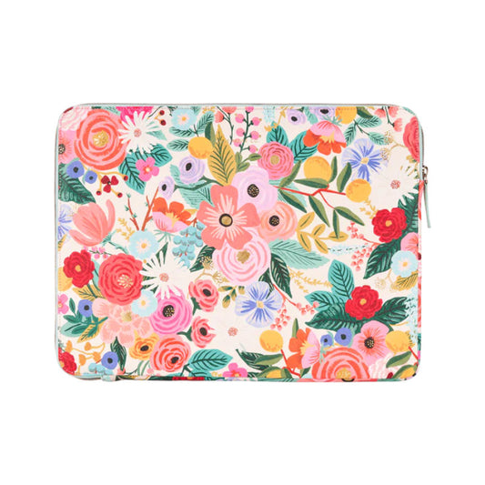 Rifle Paper Laptop Sleeve – Hülle für MacBook Pro 15" / Laptop 15,6" (Garden Party Blush)