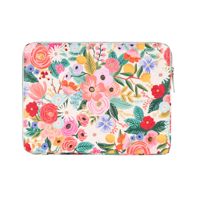 Rifle Paper Laptop Sleeve - Hoes voor MacBook Pro 15" / Laptop 15,6" (Garden Party Blush)