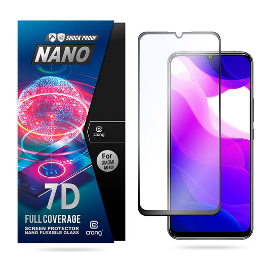 Crong 7D Nano Flexible Glass  Full Coverage Hybrid Screen Protector 9H Xiaomi Mi 10 Lite