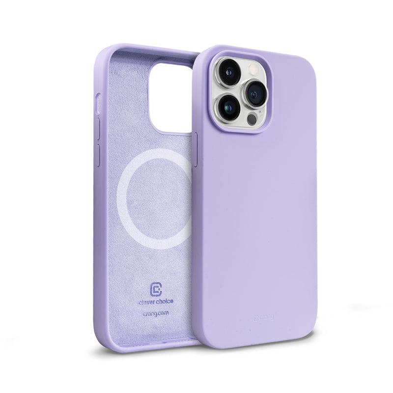 Crong Color Cover Magnetische Hülle für iPhone 14 Pro (Lila)