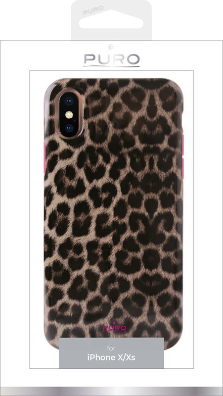 PURO Glam Leopard Cover - Case for iPhone Xs / X (Leo 2)