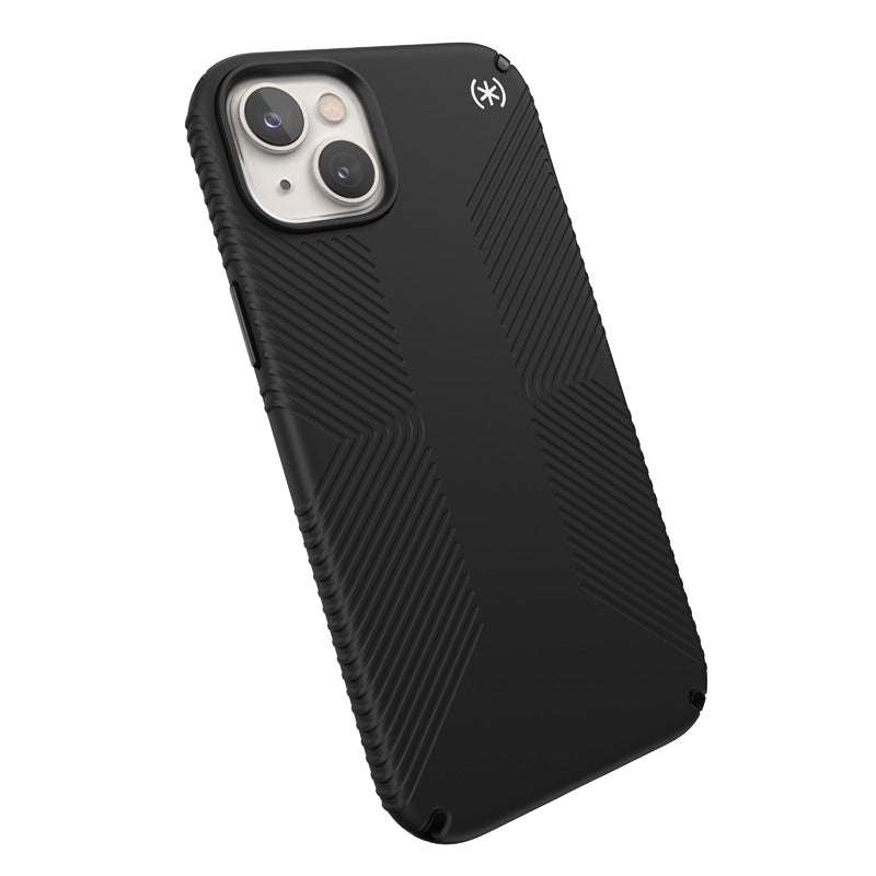 Presidio2 Grip - hoesje voor iPhone 15 Plus / 14 Plus met MICROBAN-coating (zwart / zwart / wit)