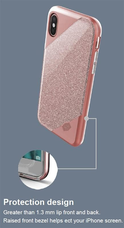 X-Doria Revel Lux - hoesje voor iPhone X (zwarte stralen)