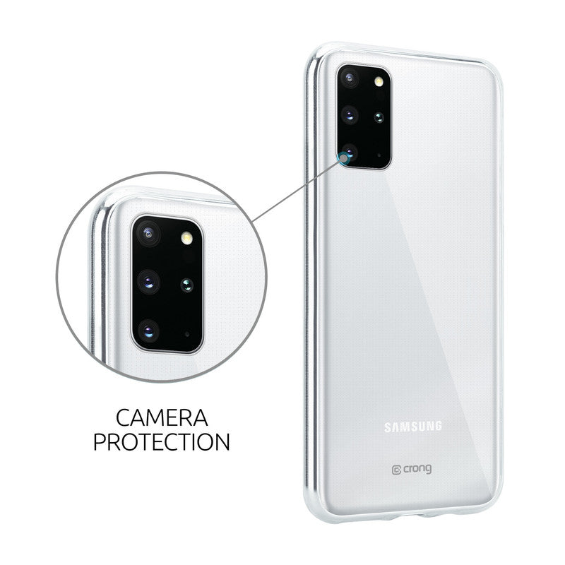 Crong Crystal Slim Cover - Beschermhoes voor Samsung Galaxy S20+ (doorzichtig)