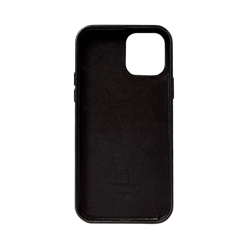 Crong Essential Cover - Leather case for iPhone 12 Pro Max (Black)