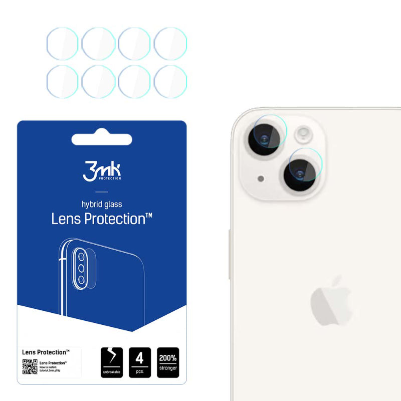 3mk Lensbescherming - Cameralensglas voor iPhone 15 (4 sets)