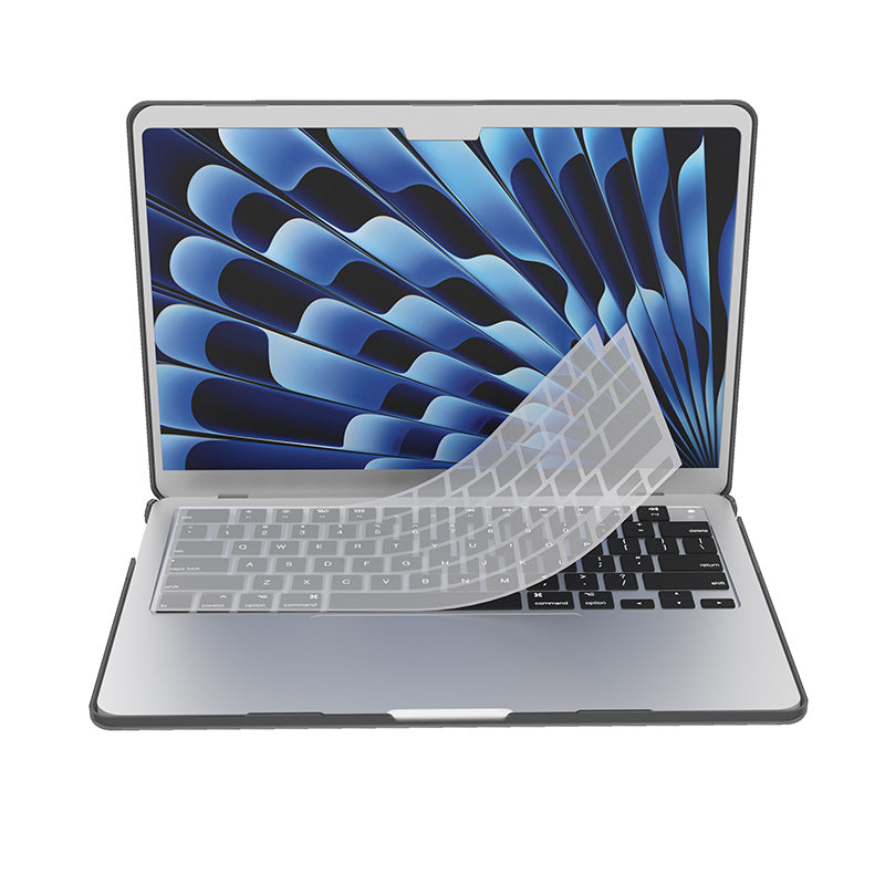 Case-Mate Snap-On Hardshell - MacBook Air 15" M2 (2023) hoes met toetsenbordoverlay (rook)