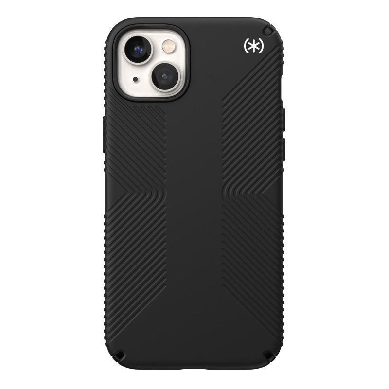 Presidio2 Grip - hoesje voor iPhone 15 Plus / 14 Plus met MICROBAN-coating (zwart / zwart / wit)