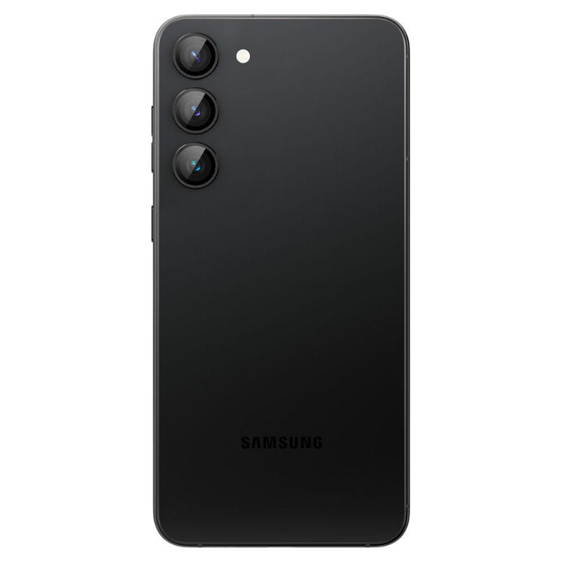 Spigen Optik.TR Kameraobjektivschutz - Objektivschutzglas 2 Stk. für Samsung Galaxy S23 / 23+ (Schwarz)