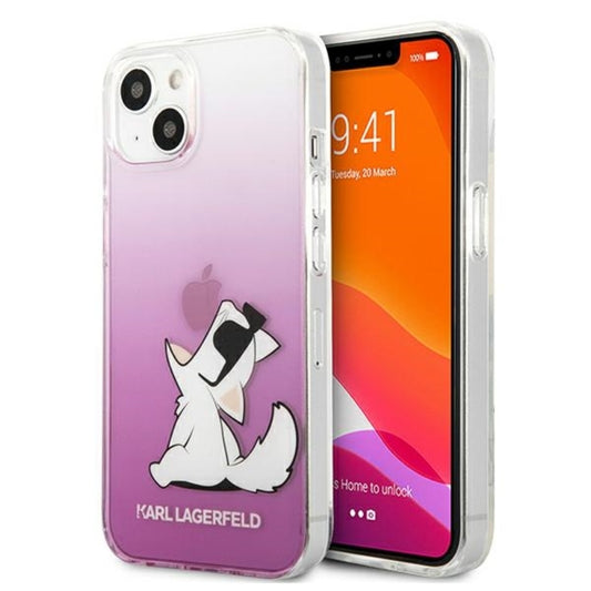 Karl Lagerfeld Choupette Fun - Hülle für iPhone 13 Mini (Rosa)