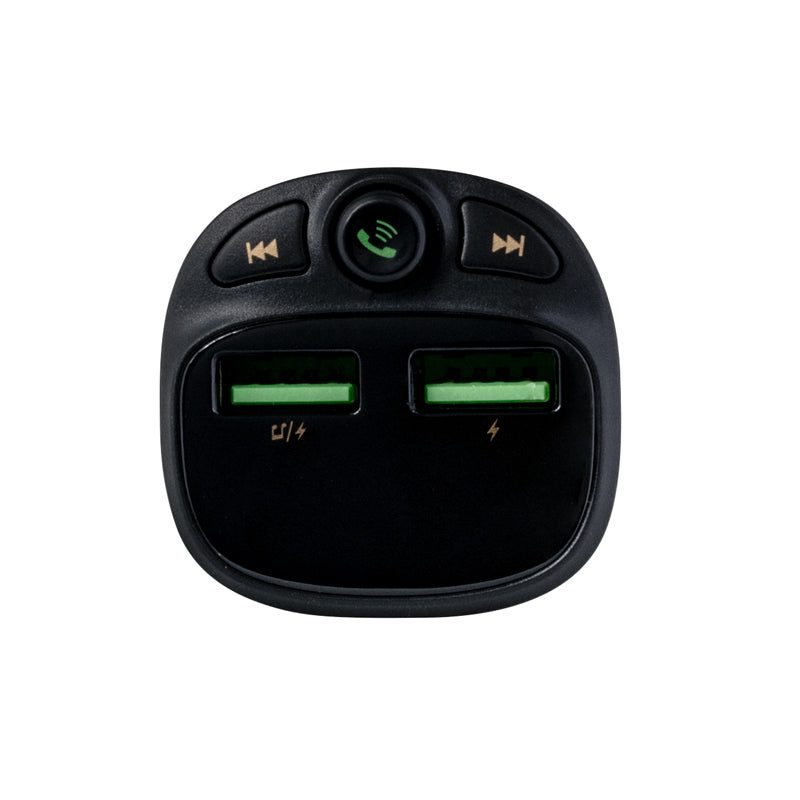 WEKOME WP-C26 - Bluetooth / MicroSD / 2x USB-A FM-zender + 17W autolader (zwart)