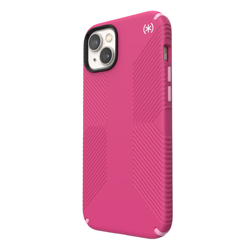 Speck Presidio2 Grip + MagSafe - Case for iPhone 14 Plus with MICROBAN coating (Digitalpink / Blossompink / White)