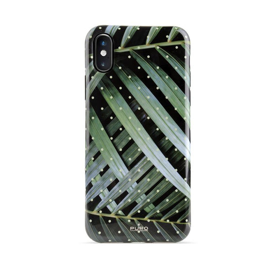 PURO Glam Tropical Leaves - Case for iPhone Xs / X (Brilliant Leaves)