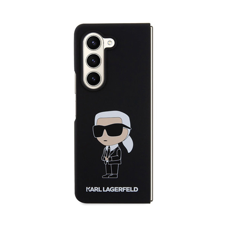 Karl Lagerfeld Siliconen Ikonik - Samsung Z Fold 5 hoesje (zwart)