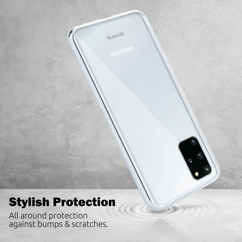 Crong Crystal Slim Cover - Beschermhoes voor Samsung Galaxy S20+ (doorzichtig)