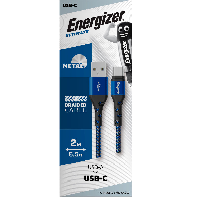 Energizer Ultimate – USB-A-zu-USB-C-Verbindungskabel 2 m (blau)