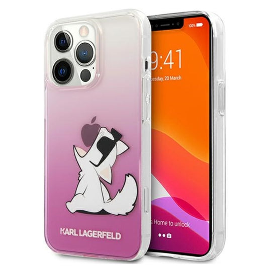 Karl Lagerfeld Choupette Fun - Hülle für iPhone 13 Pro (Rosa)