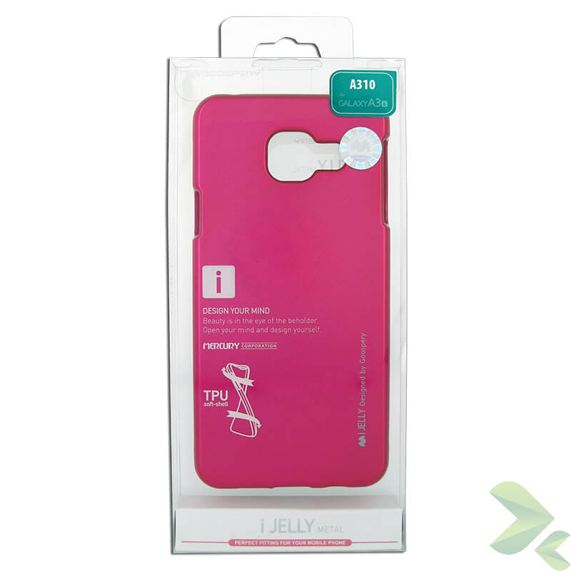 Mercury I-Jelly - hoesje voor Samsung Galaxy A3 (2016) (felroze)