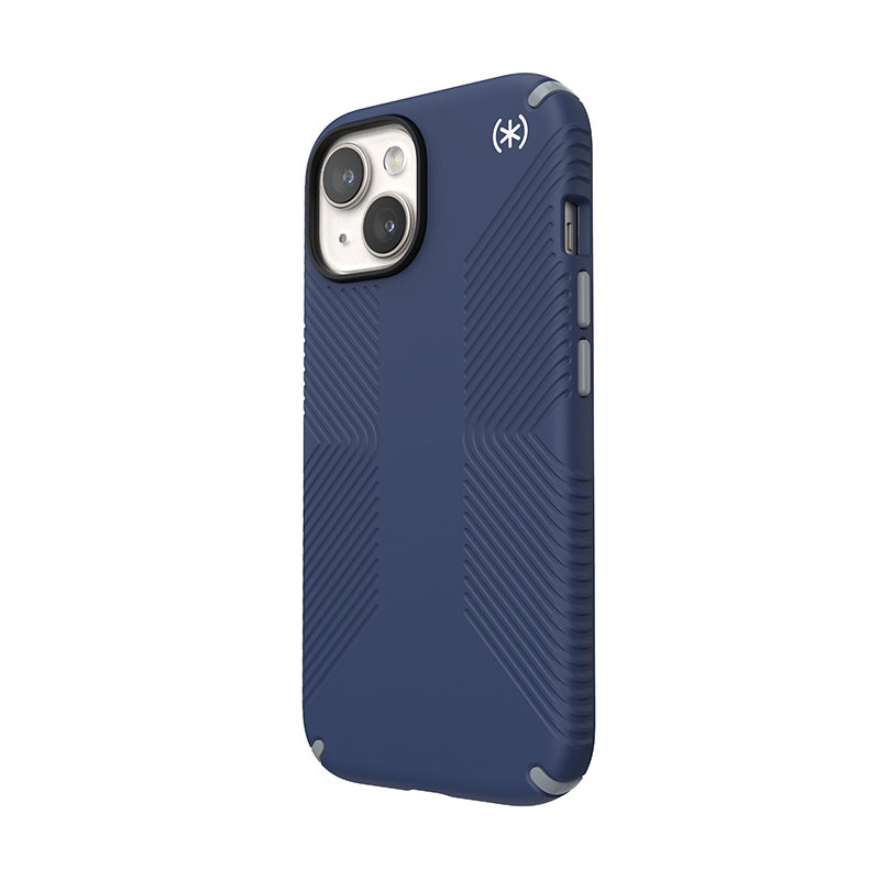 Speck Presidio2 Grip - Case for iPhone 15 / iPhone 14 / iPhone 13 (Coastal Blue / Dustgrey / White)