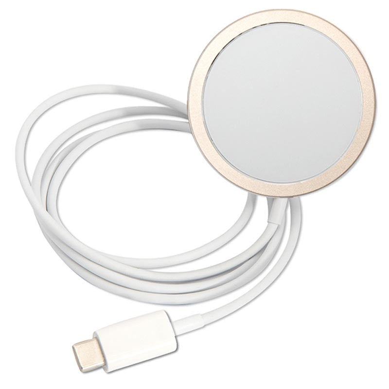 Guess Bundle Pack MagSafe 4G - Set hoesje voor iPhone 12 / iPhone 12 Pro + MagSafe oplader (Bruin/Goud)