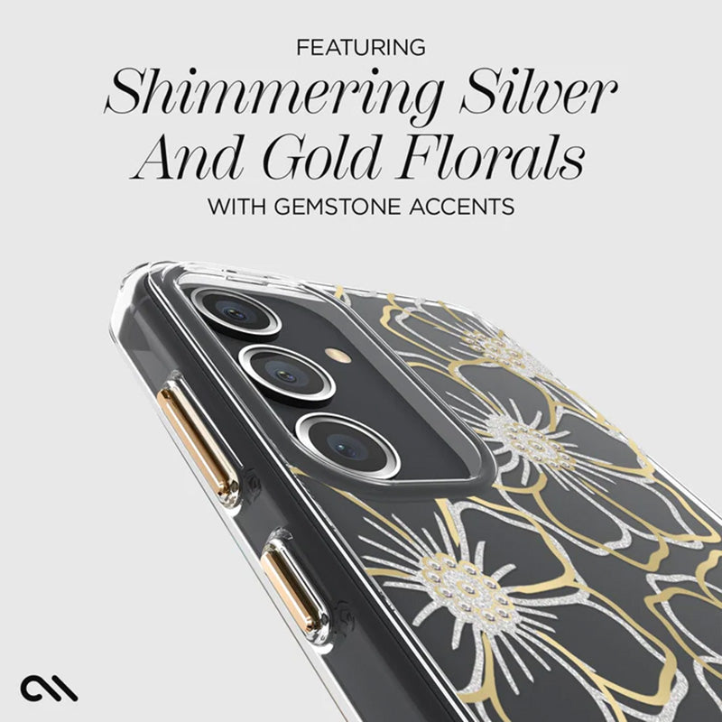 Case-Mate Floral Gems - Hülle für Samsung Galaxy S24 (Gold)