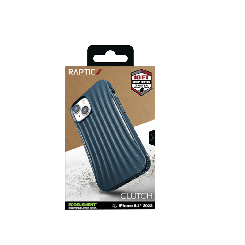 X-Doria Raptic Clutch - Biologisch afbreekbaar hoesje voor iPhone 14 (valtest 3m) (blauw)