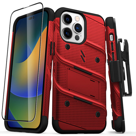 ZIZO BOLT Serie – Hülle für iPhone 14 Pro Max (Rot)