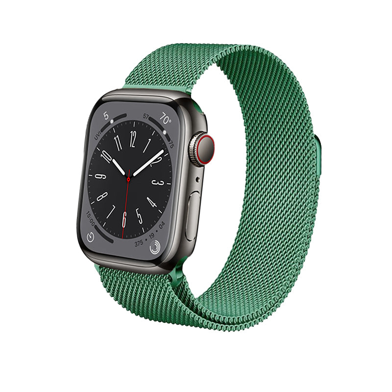 Crong Milano Steel voor Apple Watch 42/44/45 mm (smaragdgroen)