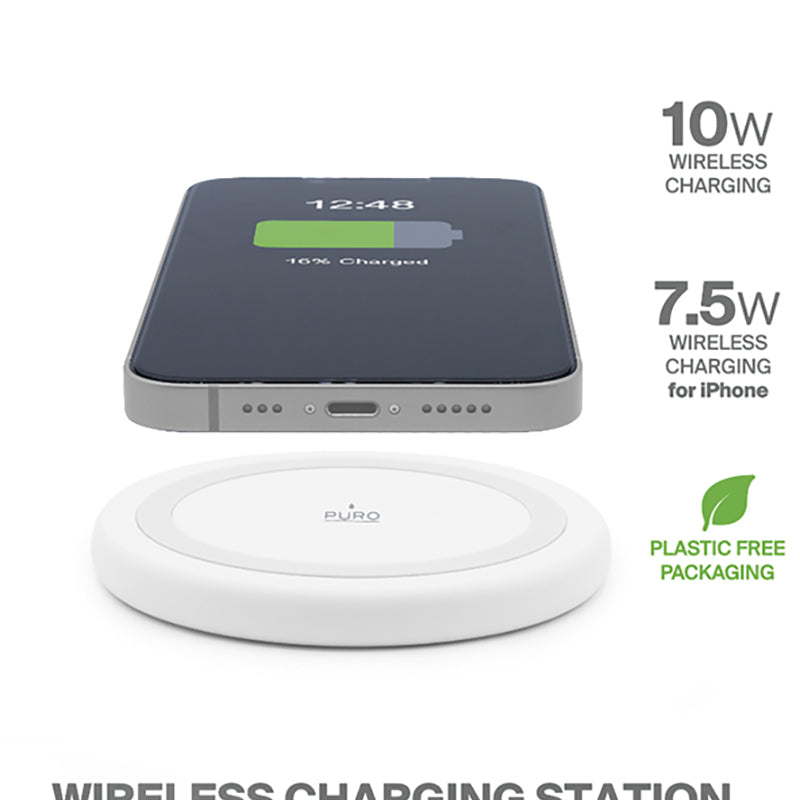 PURO Wireless Charging Station QI - Qi induktives kabelloses Ladegerät (weiß)