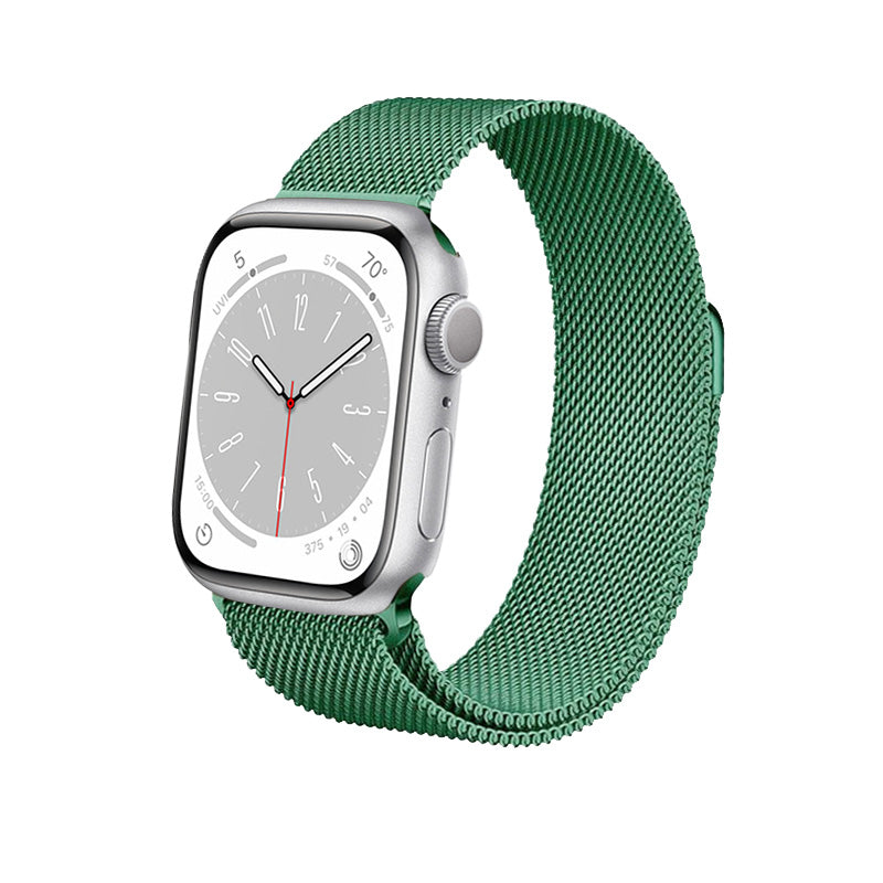 Crong Milano Steel voor Apple Watch 42/44/45 mm (smaragdgroen)