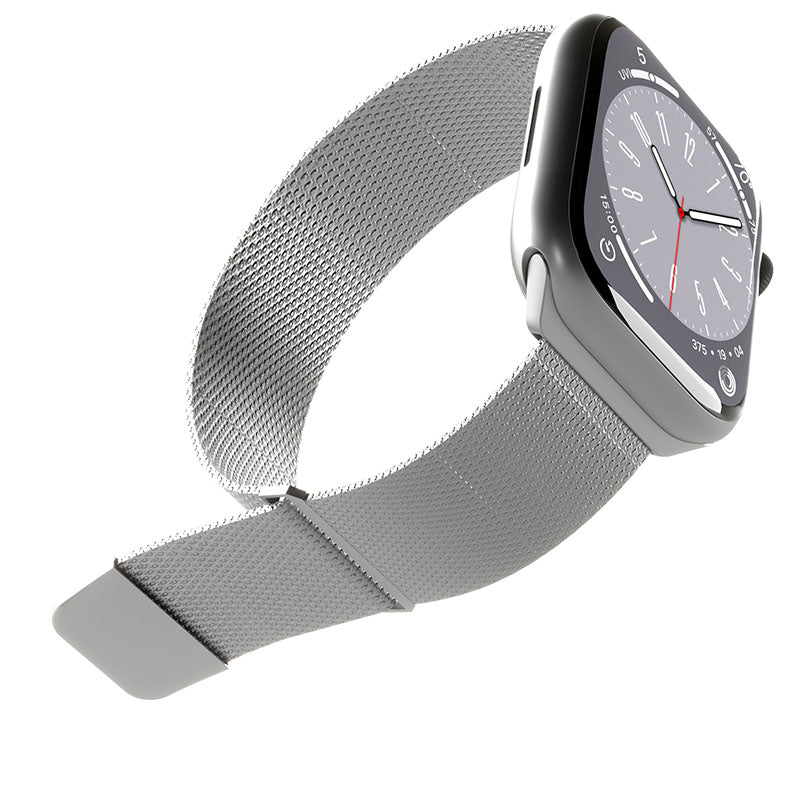 Puro Milanese magnetische band - roestvrijstalen band voor Apple Watch 42/44/45/49 mm (zilver)