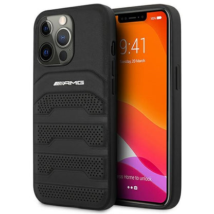 AMG Debossed Lines - hoesje voor iPhone 14 Pro Max (zwart)