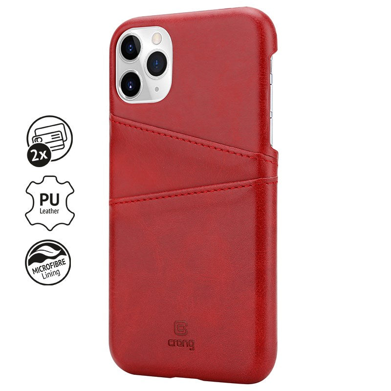 Crong Neat Cover - PU Leather Case for iPhone 11 Pro (red)