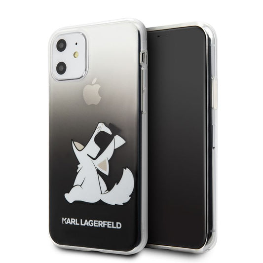 Karl Lagerfeld Choupette Fun - Hülle für iPhone 11 (Schwarz)