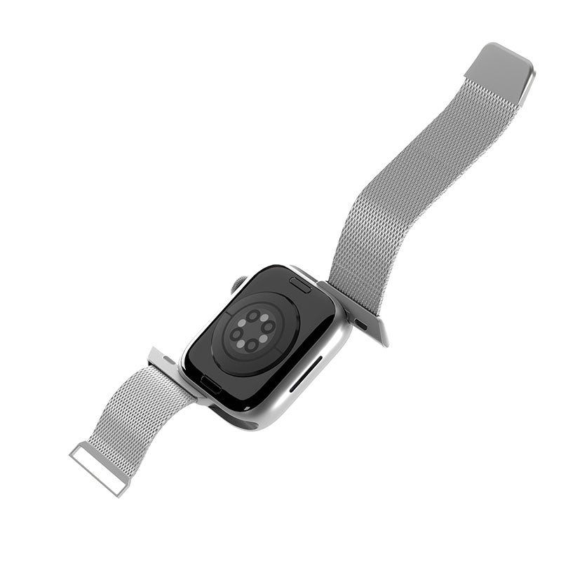 Puro Milanese magnetische band - roestvrijstalen band voor Apple Watch 42/44/45/49 mm (zilver)