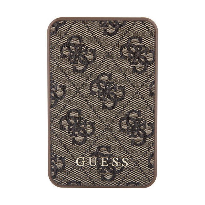 Guess 4G Leder-Metall-Logo - Powerbank 5000 mAh 15W (braun)