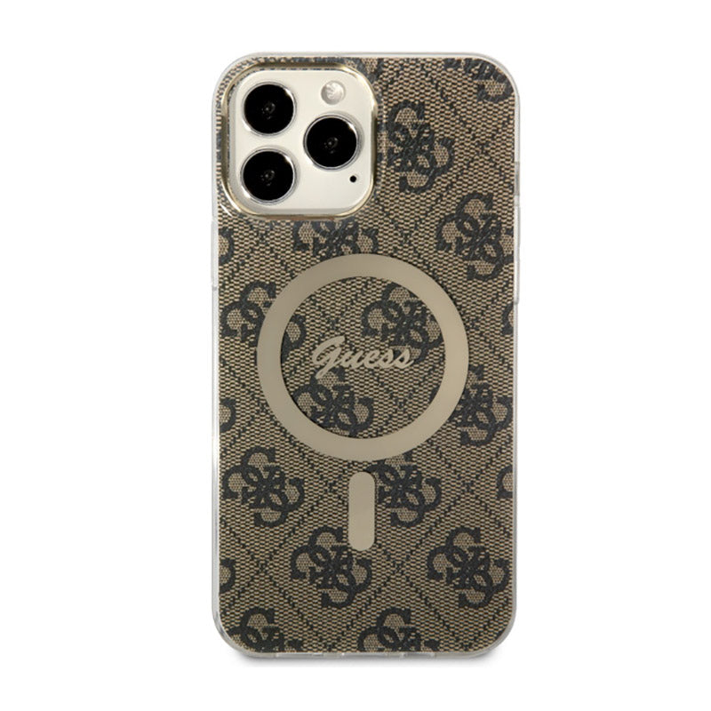 Guess 4G MagSafe - hoesje voor iPhone 13 Pro Max (bruin)