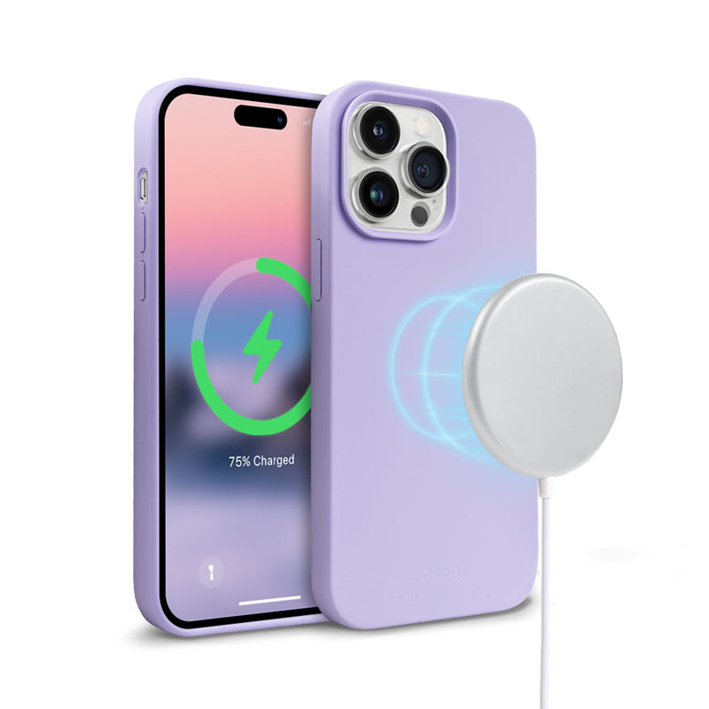 Crong Color Cover Magnetic Case for iPhone 14 Pro Max (Purple)