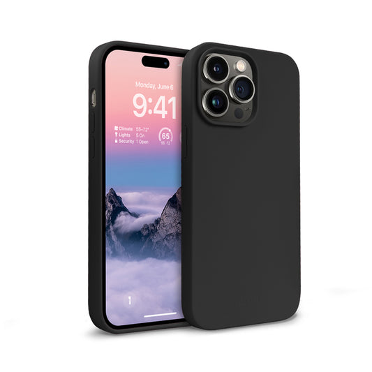 Crong Color Cover Liquid Silicone Case for iPhone 14 Pro (Black)