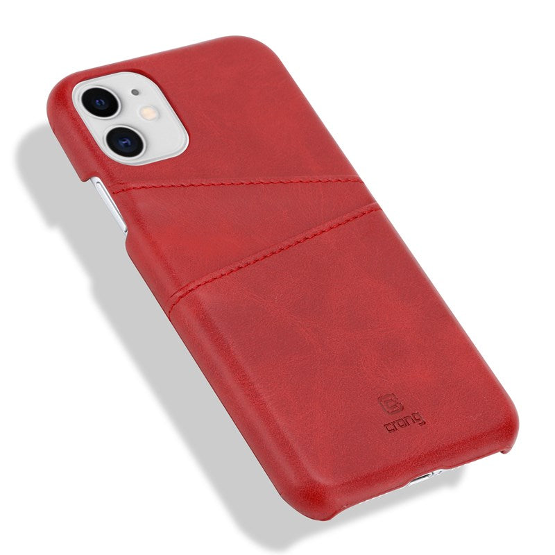 Crong Neat Cover - PU Leather Case for iPhone 11 Pro (red)