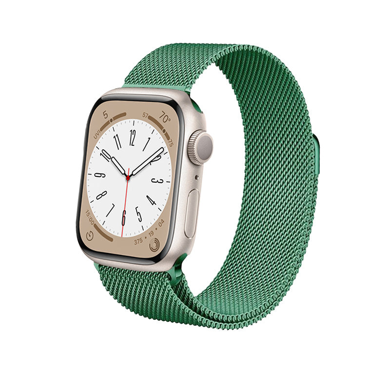 Crong Milano Steel voor Apple Watch 42/44/45 mm (smaragdgroen)