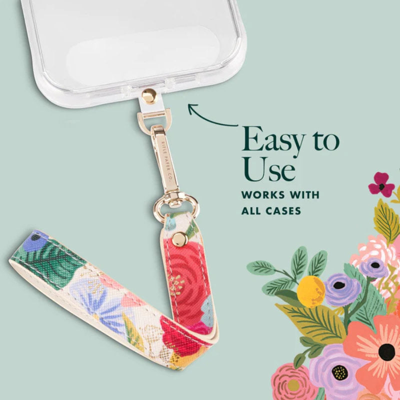 Rifle Paper Phone Wristlet – Universelles Telefonband (Garden Party Blush)