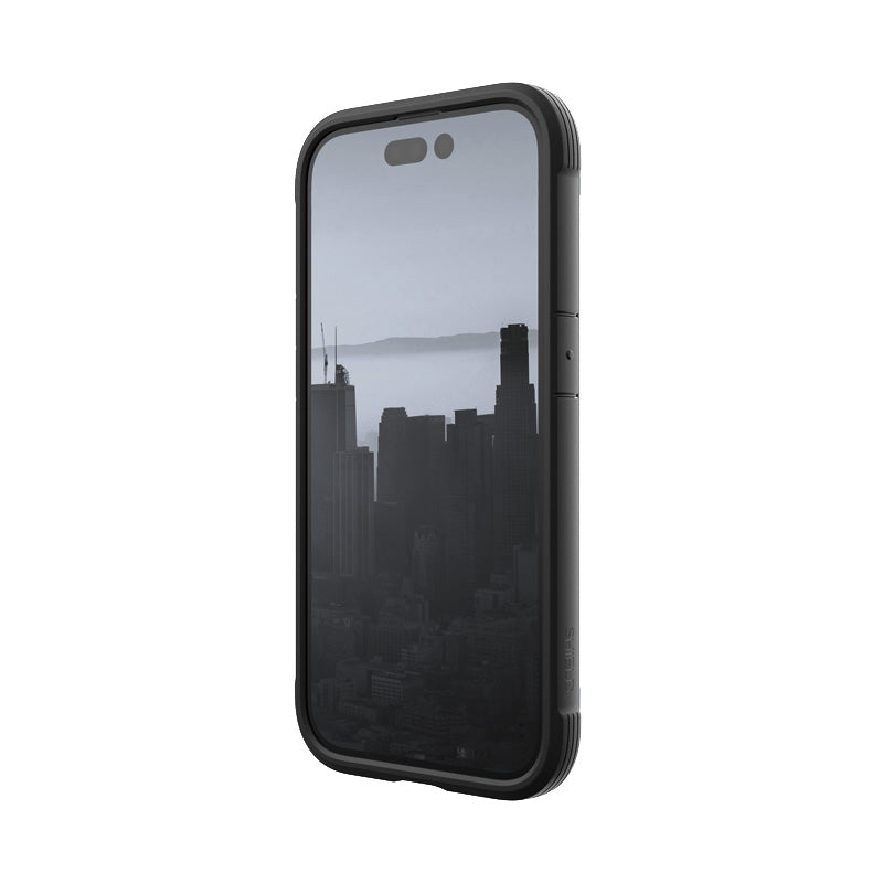 X-Doria Raptic Shield – Aluminiumgehäuse für iPhone 14 Pro (sturzgetestet aus 3 m Höhe) (schwarz)