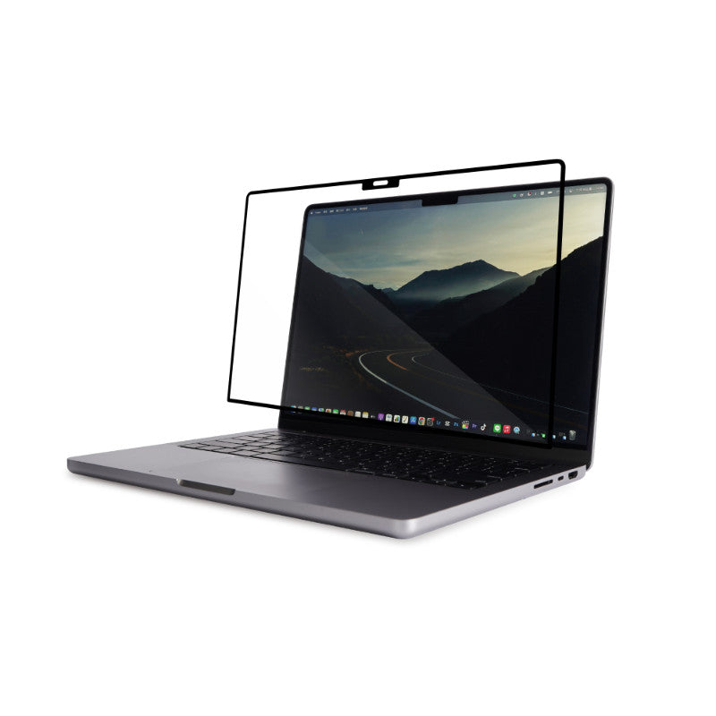 Moshi iVisorXT - Displayschutzfolie für MacBook Pro 14" (M3/M2/M1/2023-2021) (Schwarzer Rahmen)