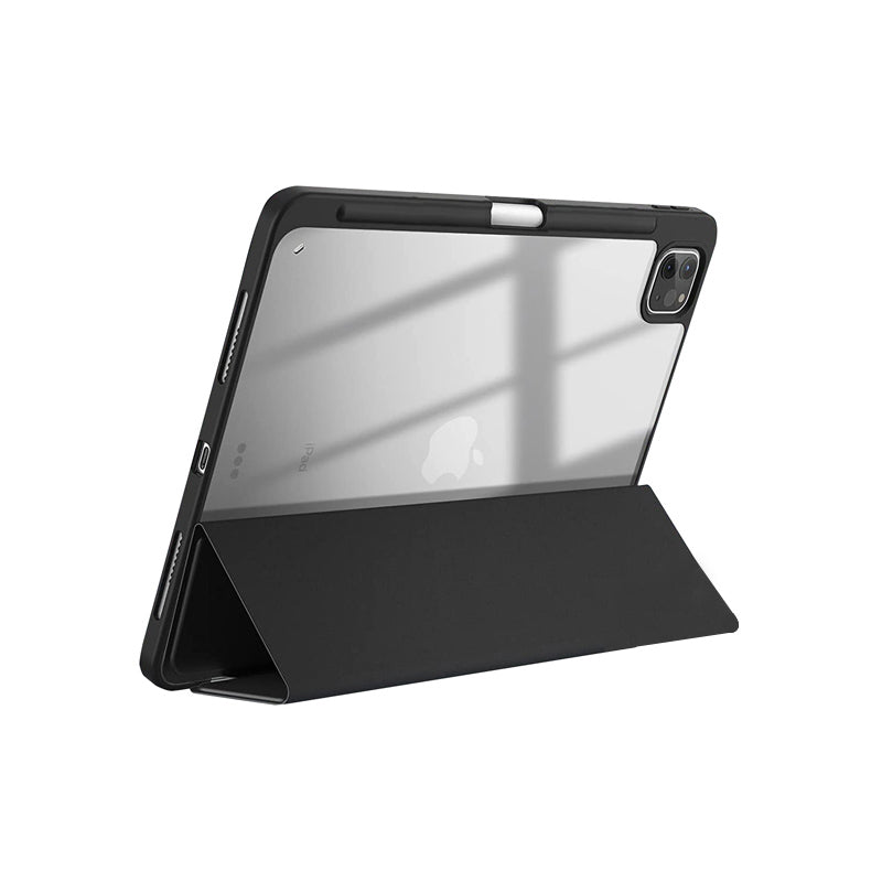 Crong PrimeFolio - Case voor iPad Pro 11" (2022-2021) / iPad Air 10.9" (5-4 gen.) met standaard en Apple Pencil opladen (zwart)