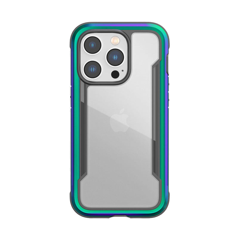 X-Doria Raptic Shield - Aluminum Case for iPhone 14 Pro (Drop-Tested 3m) (Iridescent)