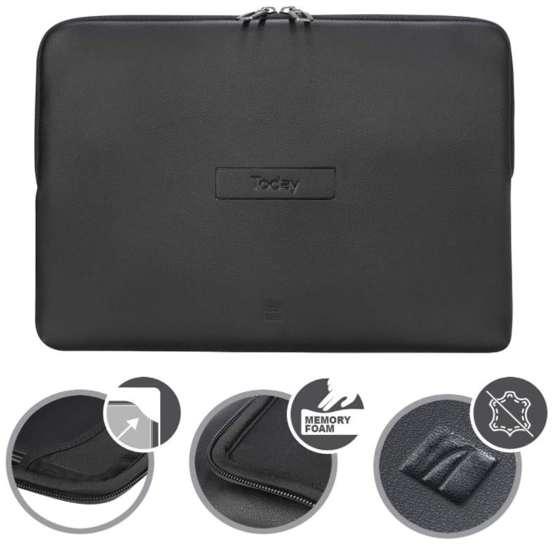 Tucano Today - Hoes voor MacBook Pro 14" / MacBook Pro 13" / MacBook Air 13" / Laptop 12" (zwart)