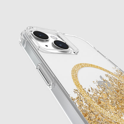 Case-Mate Karat MagSafe - Hülle für iPhone 15 / iPhone 14 / iPhone 13 verziert mit Gold (Marmor)