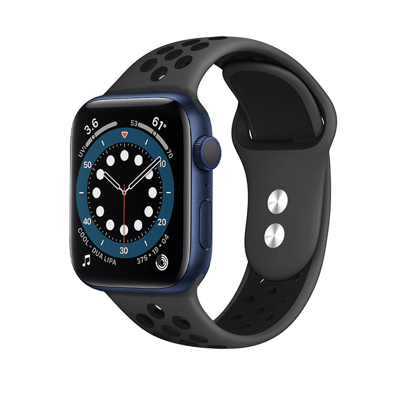 Crong Duo Sport - Band for Apple Watch 42/44/45 mm (Gray / Black)