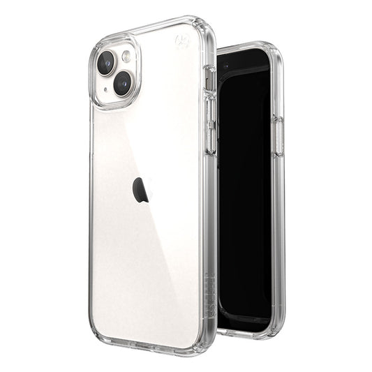 Speck Presidio Perfect-Clear - Case for iPhone 15 Plus / iPhone 14 Plus (Clear)